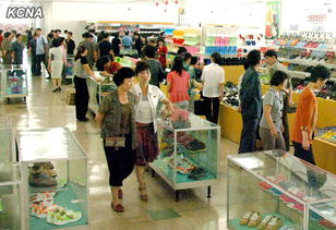 朝鲜平壤第一百货商场举办高档商品展 液晶电视引围观